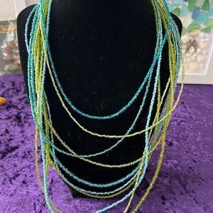 Seedbead Necklace and Earrings
